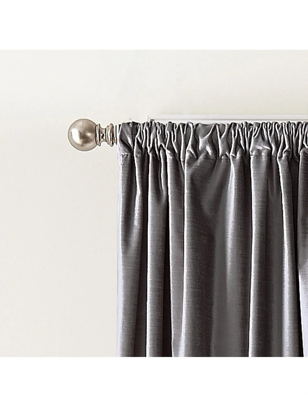 New DKNY Modern Knotted Velvet 96” Charcoal Panels x2